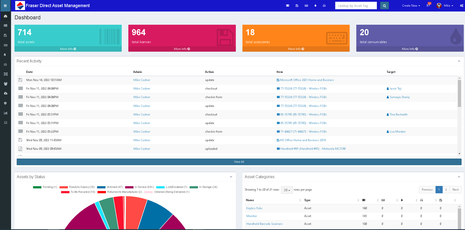 SAM (Snipe-IT Asset Management) Module #1a: Brief Overview - Main Page ...